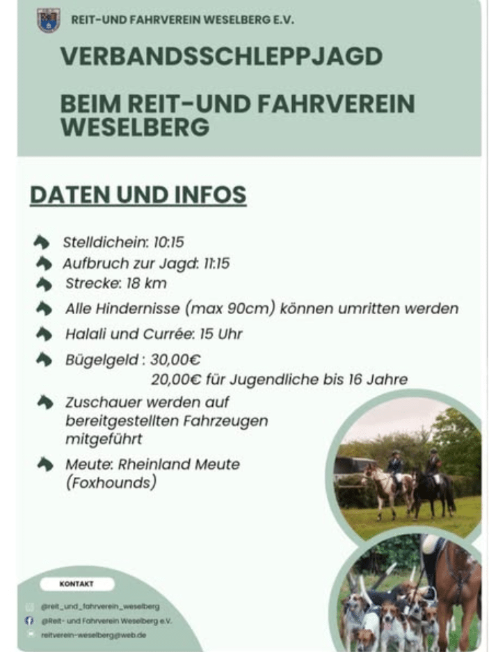 Einladung Schleppjagd