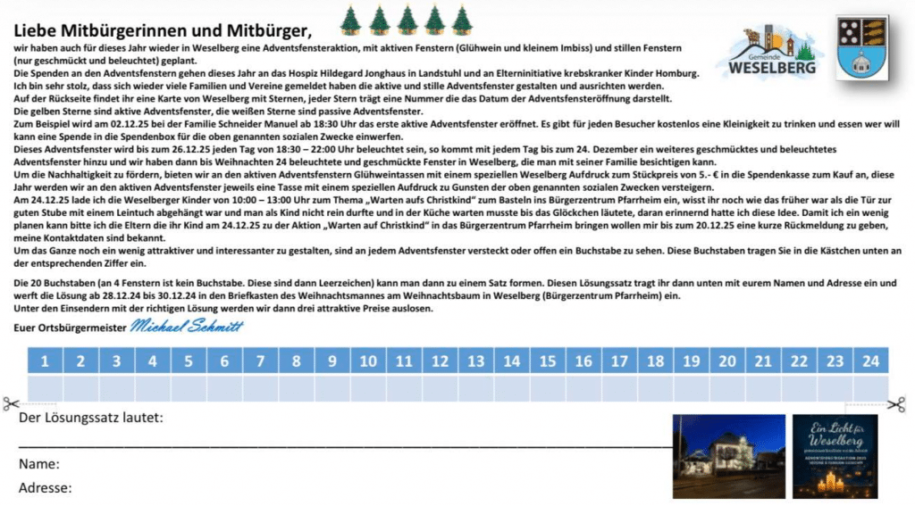 Adventsfensteraktion 2