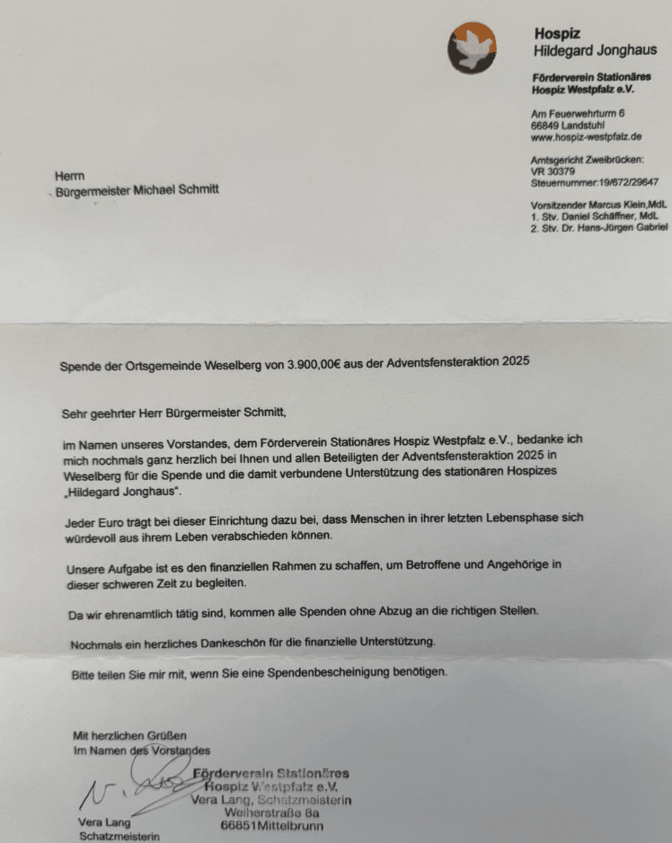 Dankschreiben NJA 2025