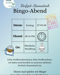 Einladung Bingo-Abend