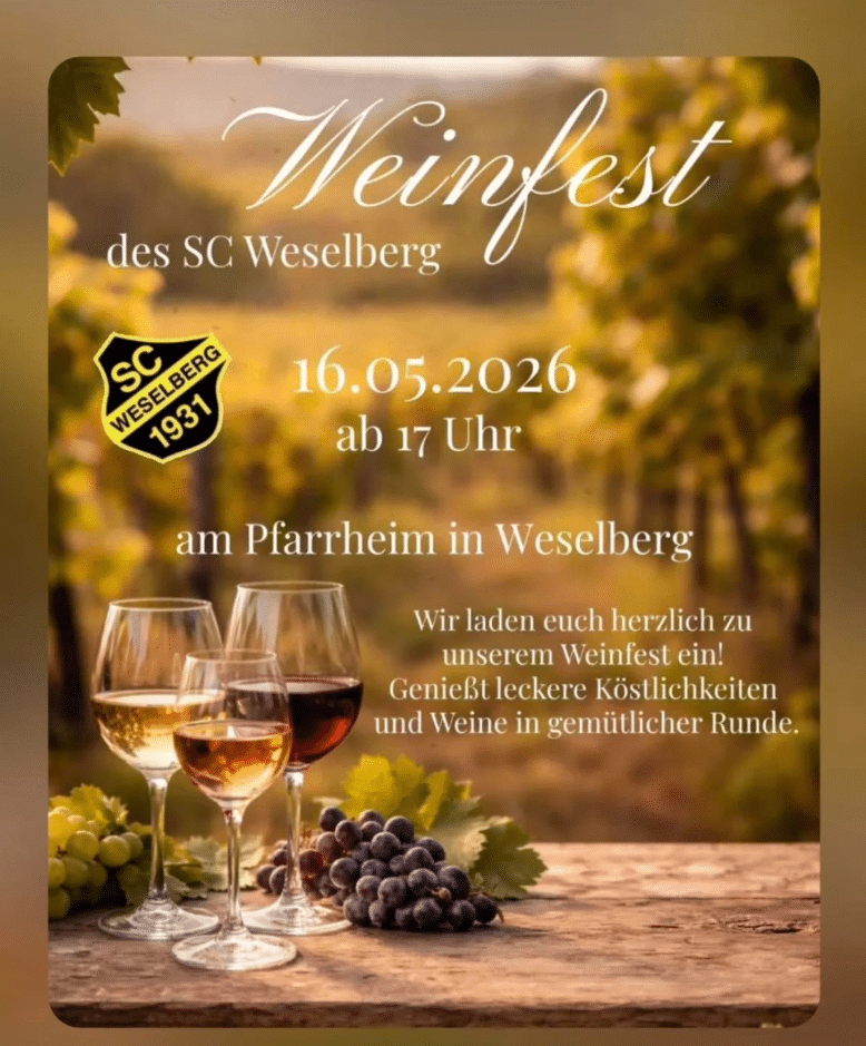 Weinfest SC Weselberg 2026