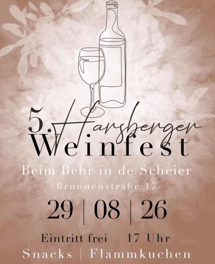 5. Harsberger Weinfest – wir freuen uns auf euch!
