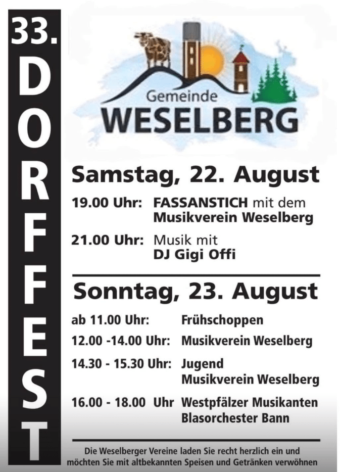 Plakat 33. Dorffest